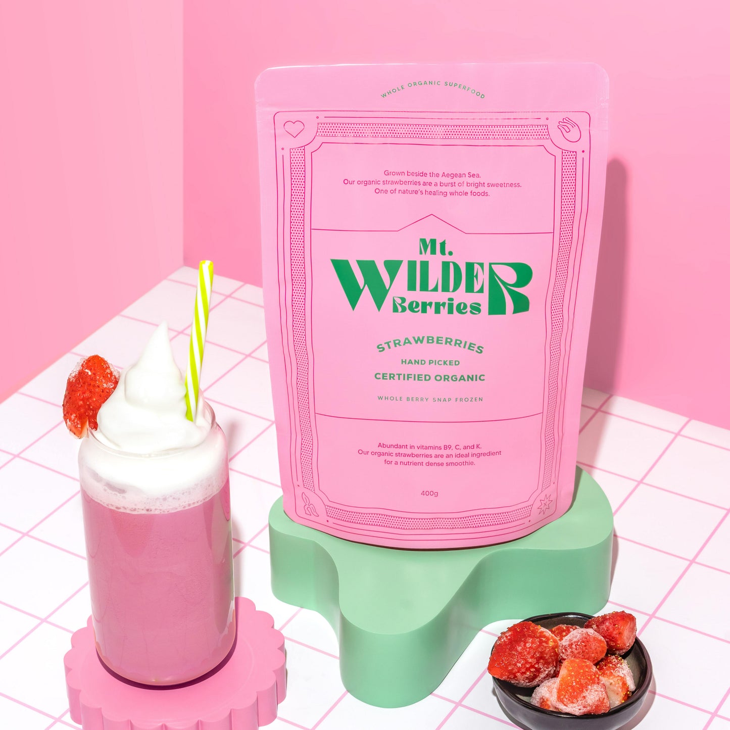 Bulk Certified Organic Frozen Strawberries 4.8KGS
