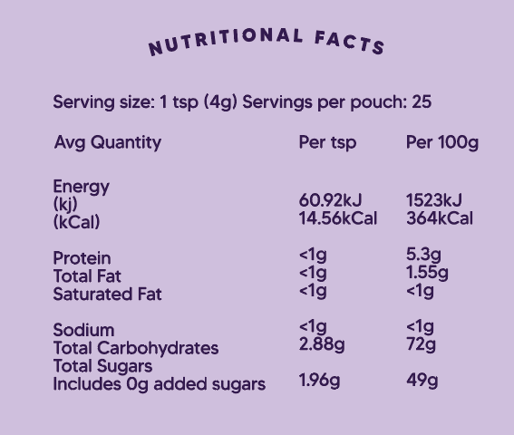 Certified Organic wild blueberry super powder - 100g