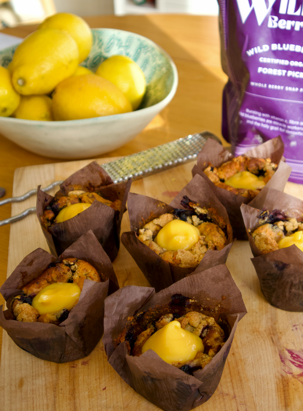 Lemon Curd Blueberry Muffins