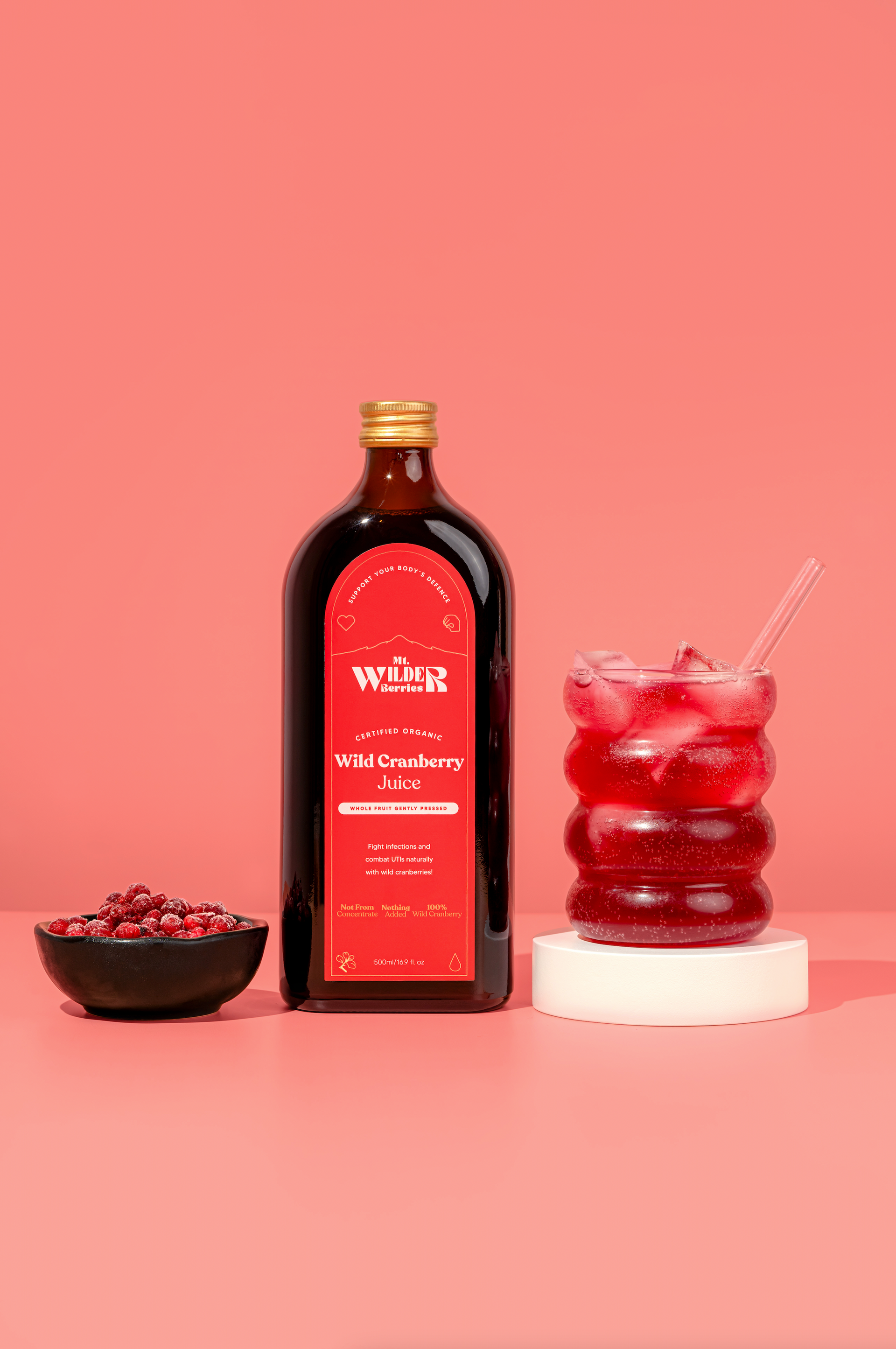 Certified Organic Wild Cranberry Juice - 500ml – Mt. Wilder Berries