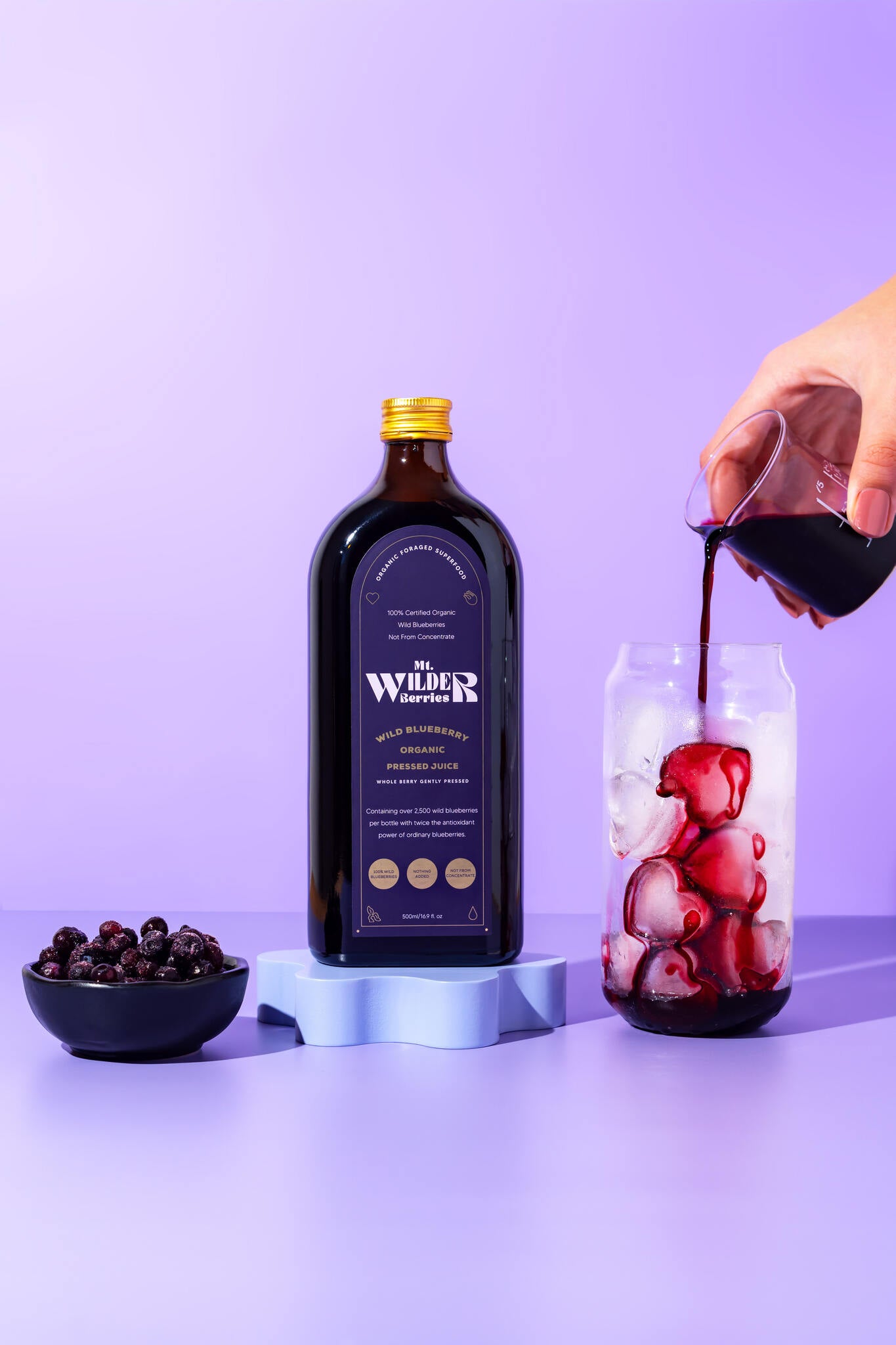 Certified Organic Wild Blueberry Juice - 500mL